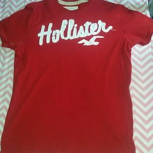 Hollister red short sleeve shirt